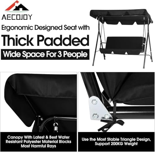 aecojoy porch swing with stand, outdoor swings for on a desk or shelf
