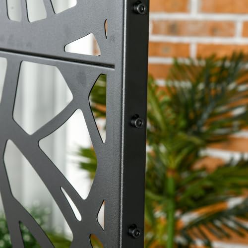 outsunny decorative outdoor privacy screen see-through fence panel, view 9