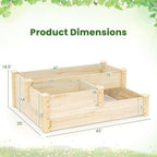 giantex raised garden bed, wood planter box for, front angle view