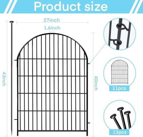 12 panels dog fence outdoor for yard, 40in shown in use