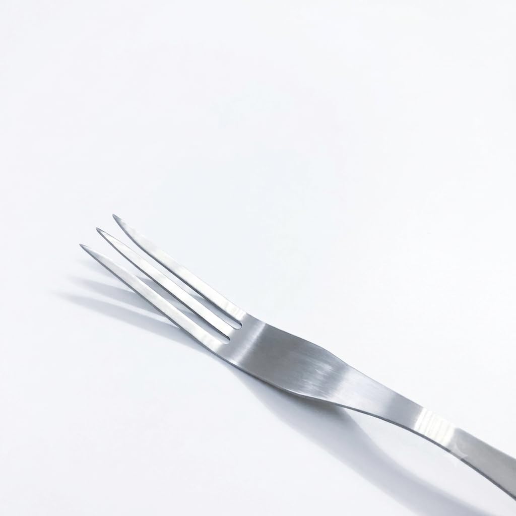 WALLFARM 2 Piece Stainless Steel 3 Prong Granny Fork Set | Three Tine Metal Meat Carving Tools for Kitchen Cooking, Long Steak Flippers for Outdoor BBQ Grills