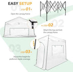 eagle peak 9x4 easy setup pop up greenhouse, side view
