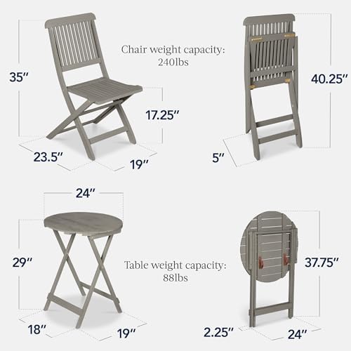 best choice products 3-piece acacia wood bistro set shown in use