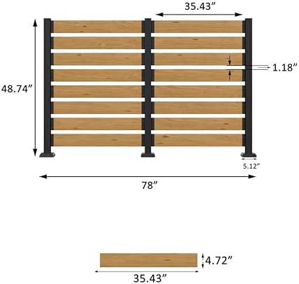 yardenaler 78” w x 48” h wooden air shown in use