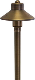 volt flat hat 12v bronze brass path light, main product view