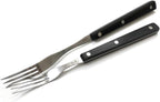 WALLFARM 2 Piece Stainless Steel 3 Prong Granny Fork Set | Three Tine Metal Meat Carving Tools for Kitchen Cooking, Long Steak Flippers for Outdoor BBQ Grills