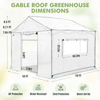 eagle peak 10x10 pop up walk in greenhouse, close-up detail