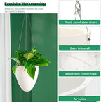 sungmor 3 pack plastic self watering hanging planters showing dimensions