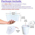 lalagreen rail planter (9.8 in, 10 pack) white shown in use