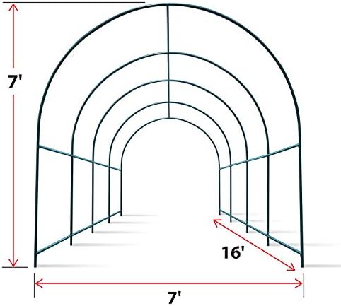 yardgrow greenhouse frames for larger hot garden house, side view