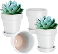 vensovo 6 inch white terracotta & clay pots, main product view