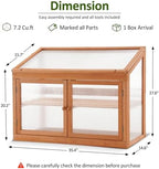 mcombo wooden cold frame garden greenhouse flower planter, close-up detail