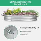 gartist 2 pcs 4×2×1 ft raised garden bed showing dimensions
