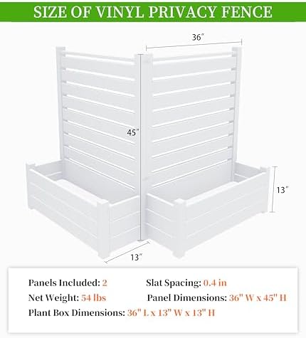 no-dig air conditioner fence 36" w x 45", side view