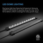 ac infinity humidity dome kit 5x8 w/ led, package contents