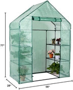 greenhouse, green house 3 tiers 6 shelves stands, front angle view