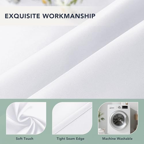 white outdoor curtains for patio waterproof, 6 drape showing dimensions
