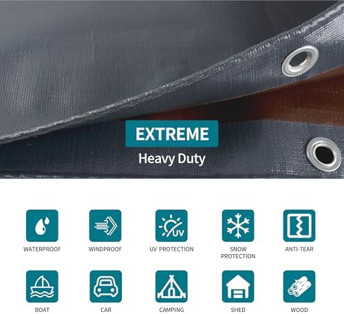 tarpal tarp 8x12 feet super heavy duty tarps shown in use