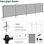 5'hx12'w outdoor freestanding privacy screen fence panels with, front angle view