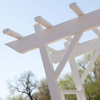 dura-trel wellington arbor, vinyl garden archway for outdoors, view 9
