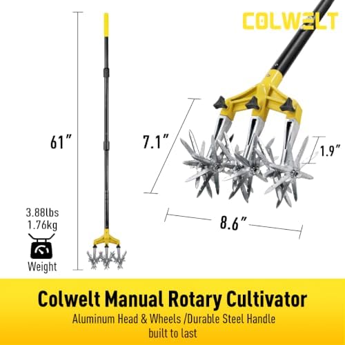 colwelt cultivators for gardening 61’’, rotary cultivator tool, view 9