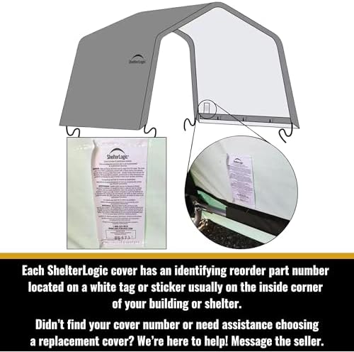 shelterlogic garage-in-a-box roundtop replacement cover 90509 | for, package contents