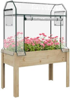 outsunny raised garden bed with greenhouse cover 45, main product view