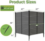 47" w x 48" h air conditioner fence, close-up detail
