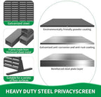 privacy screen for patio, outdoor freestanding metal privacy, side view