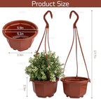 auear, 50 pack plastic hanging plant pots containers shown in use