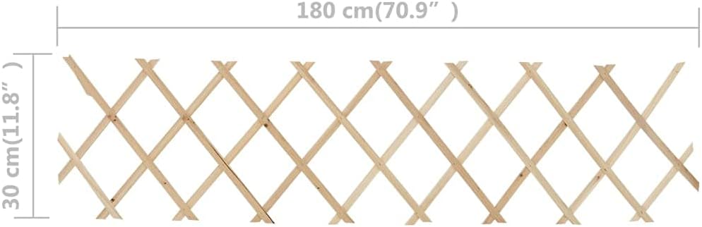 vidaxl trellis fences 5 pcs firwood 70.9" x11.8 shown in use