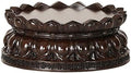 round carved ebony lotus pedestal buddha statue sculpture, main product view