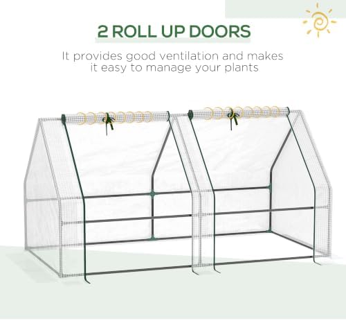 outsunny 5.9' x 3' x 3' mini greenhouse, package contents