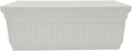 The HC Companies Venetian Window Planter Box w/Drain Plug - Long Planter Box for Windowsills, Balconies & More - Plastic Large Rectangular Outdoor Planters for Herbs & Flowers (30" White, Pack of 1)