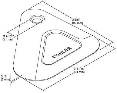 Kohler K-8624-0 Kitchen Pot and Pan Dish Scraper, Silicone and Nylon, Heat Resistant, One Size, White and Charcoal