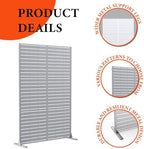 metal privacy screen outdoor, heavy-duty galvanized steel free shown in use