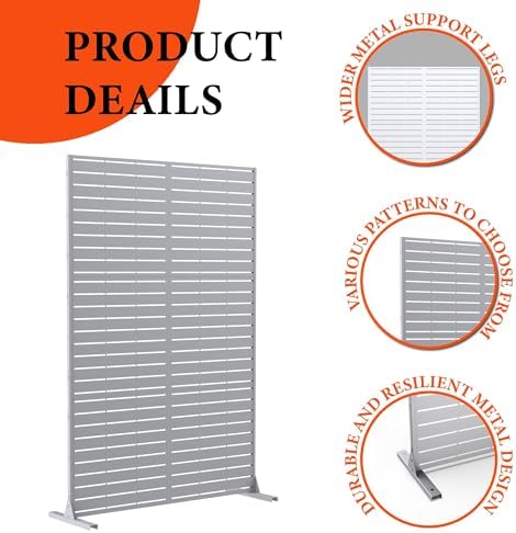 metal privacy screen outdoor, heavy-duty galvanized steel free shown in use