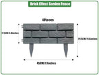 brick effect garden fence,flower bed border detachable splicing shown in use