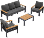 aoxun patio furniture set, aluminum outdoor furniture with, view 9