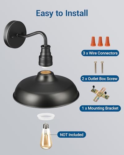 dewenwils 2 pack gooseneck barn outdoor wall light on a desk or shelf
