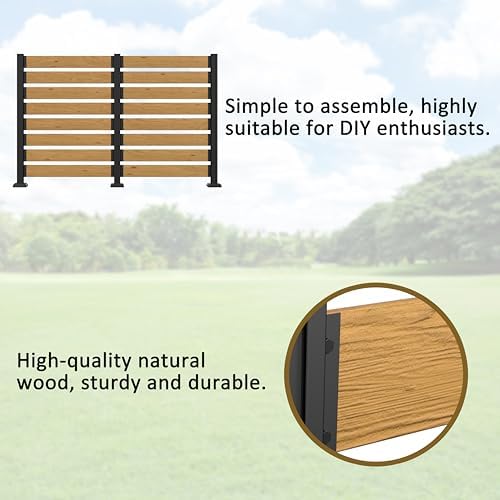 mupater 49'' h×78'' w outdoor fence privacy screen, side view