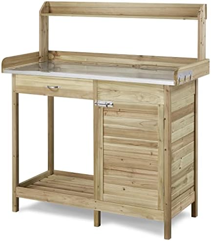 costoffs potting bench wood garden potting table with, main product view