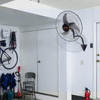vevor 20 inch wall mount fan, oscillating, 3-speed, front angle view