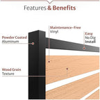 enclo vienna privacy screen, cedar vinyl diy no, close-up detail