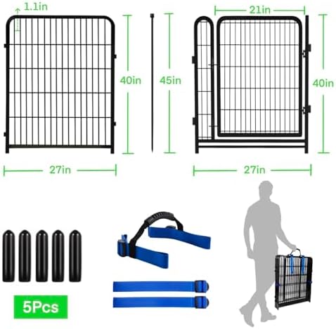 garden fencing 40 inch high, dog fence outdoor, side view