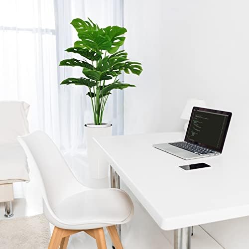 sajandas set of 2 artificial monstera deliciosa plants, front angle view