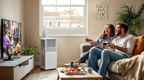 lg 8000 btu (doe) / (11000 ashrae) portable on a desk or shelf