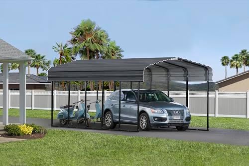 arrow carports galvanized steel carport, full-size metal carport, view 11
