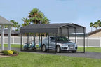 arrow carports galvanized steel carport, full-size metal carport, view 11