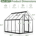 polar aurora 6x8 ft walk-in polycarbonate heavy duty, package contents